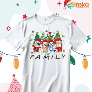 Playera Poliester Blanca Navideña Family